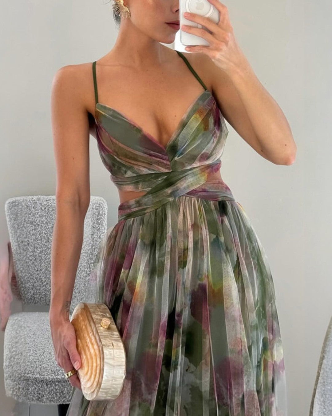 Delacroix - Robe Maxi Florale Élégante