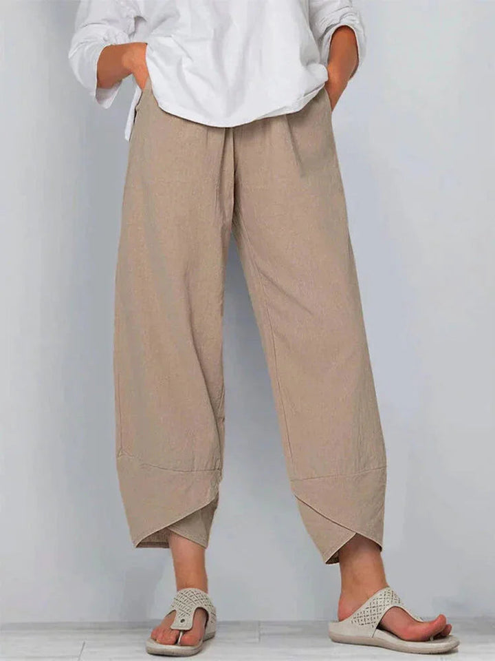 Giulia | Wide-Leg Linen & Cotton Pants