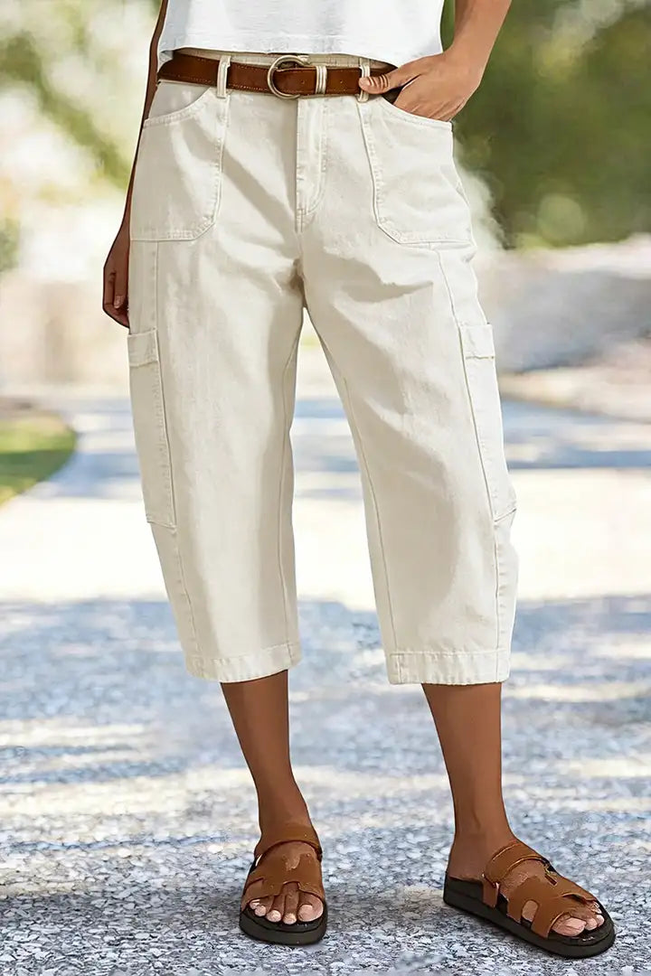 Dawn | Casual Cargo Capri Pants
