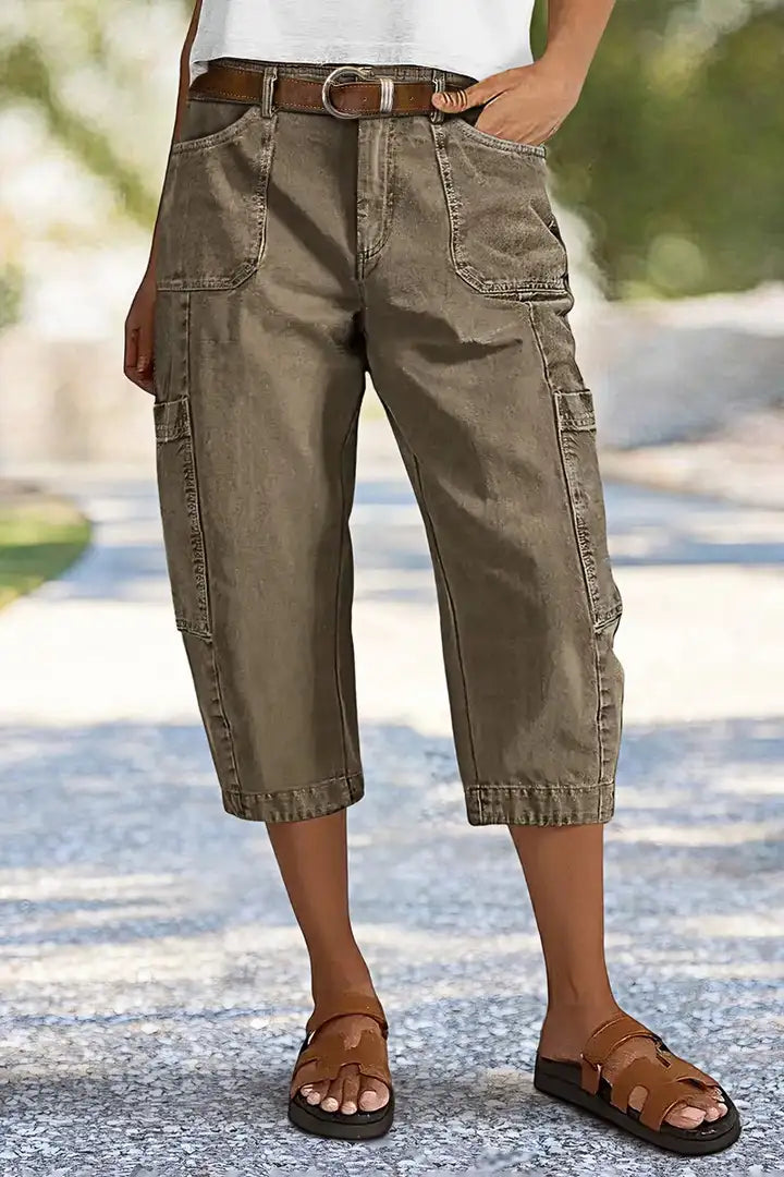 Dawn | Casual Cargo Capri Pants