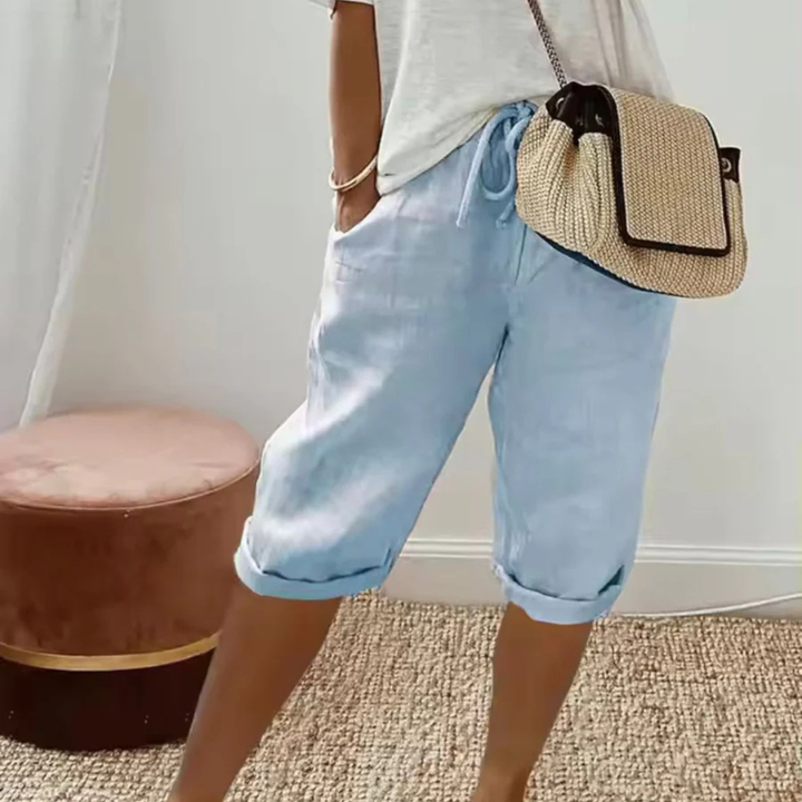 HEATHER | SOFT TAILORED CAPRI SHORTS