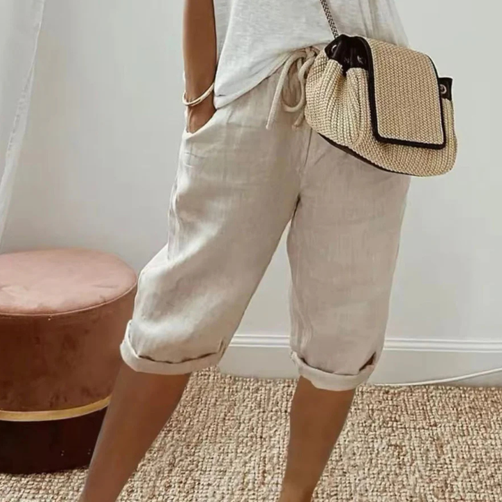 HEATHER | SOFT TAILORED CAPRI SHORTS