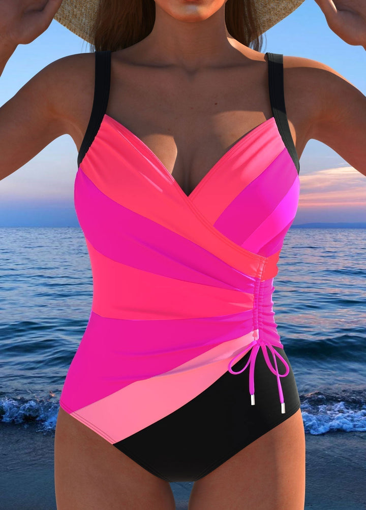 Mercedes | Luxury Cross-Neck One-Piece Swimsuit