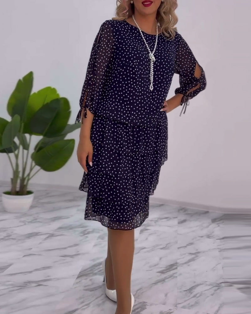 Blanche - Robe À Pois Élégante
