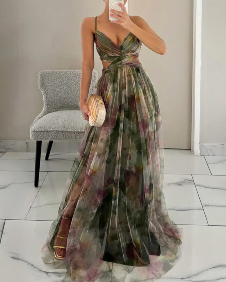 Delacroix - Robe Maxi Florale Élégante