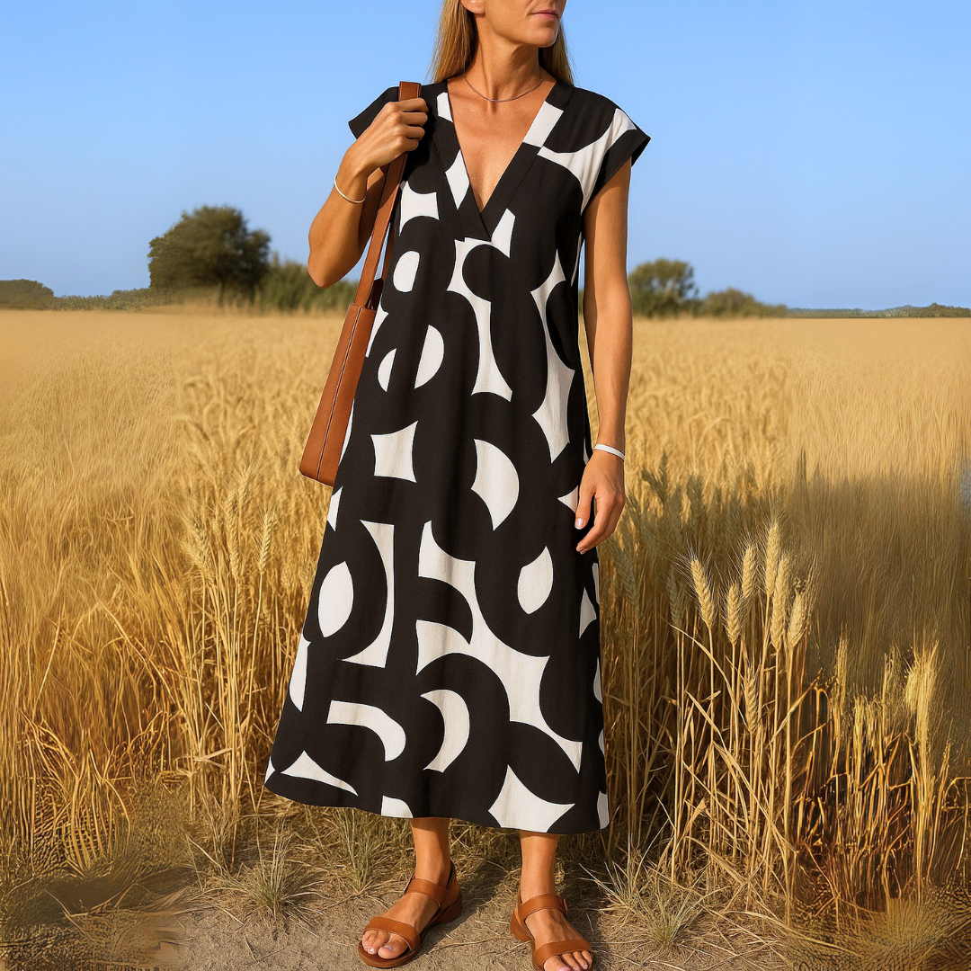 MICHELLE | ELEGANT V-NECK DRESS