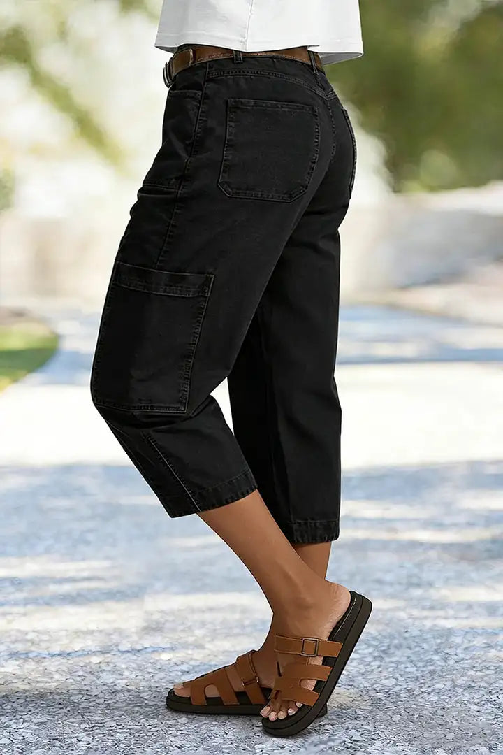 Dawn | Casual Cargo Capri Pants