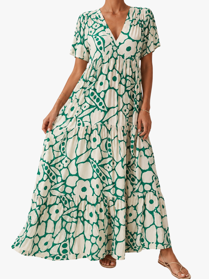 Olivia | Bohemian Printed Dress