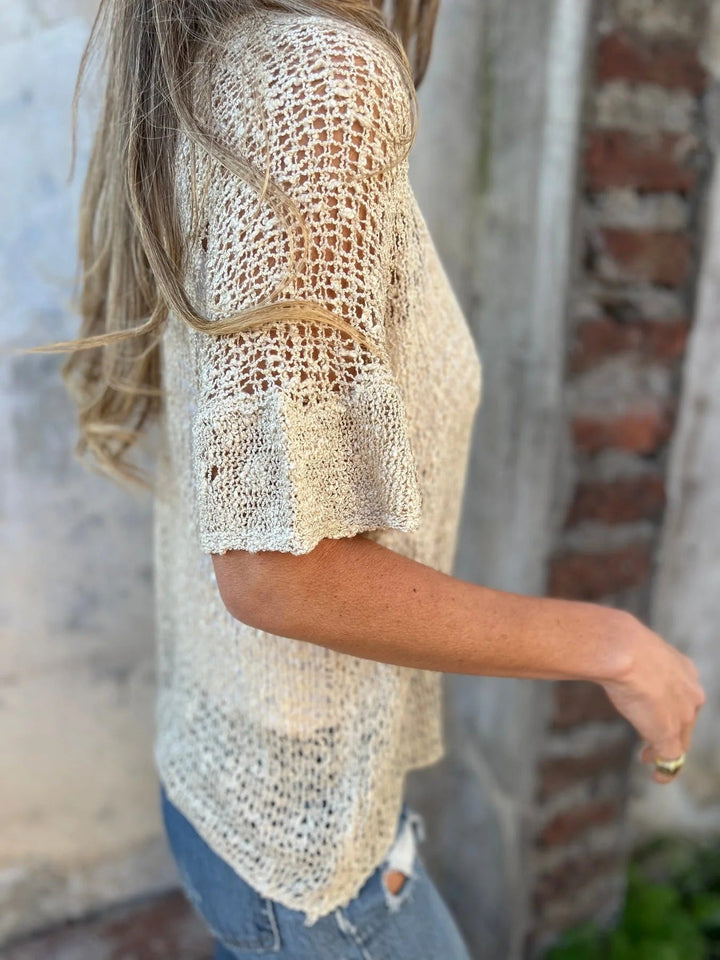 Carol | Openwork Perforated Knit Vest