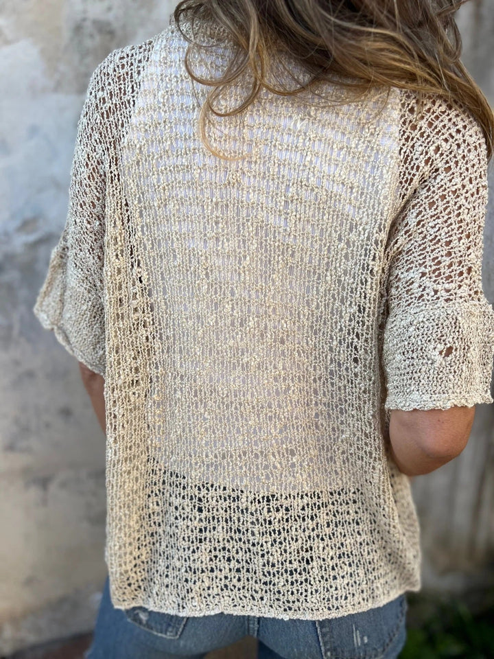 Carol | Openwork Perforated Knit Vest