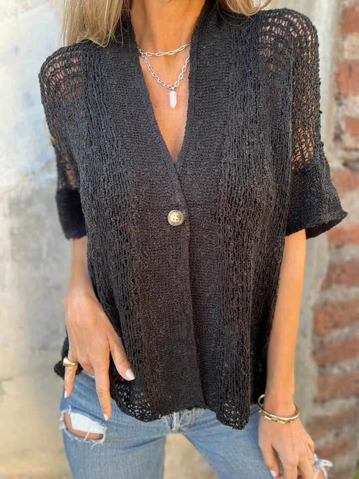 Carol | Openwork Perforated Knit Vest