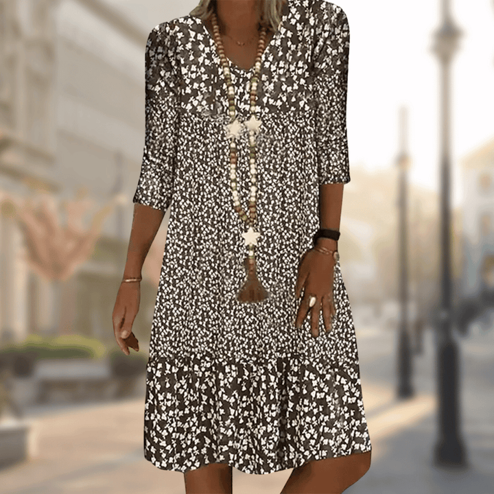 PAMELA | ELEGANT DRESS WITH PRINT