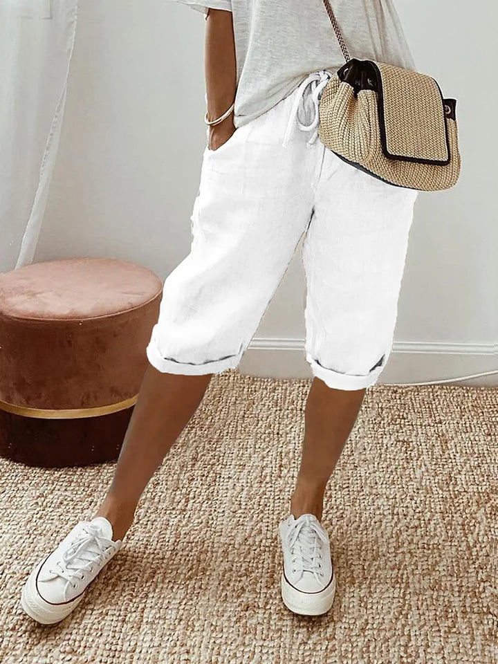 Ophelia – Relaxed Linen Drawstring Shorts