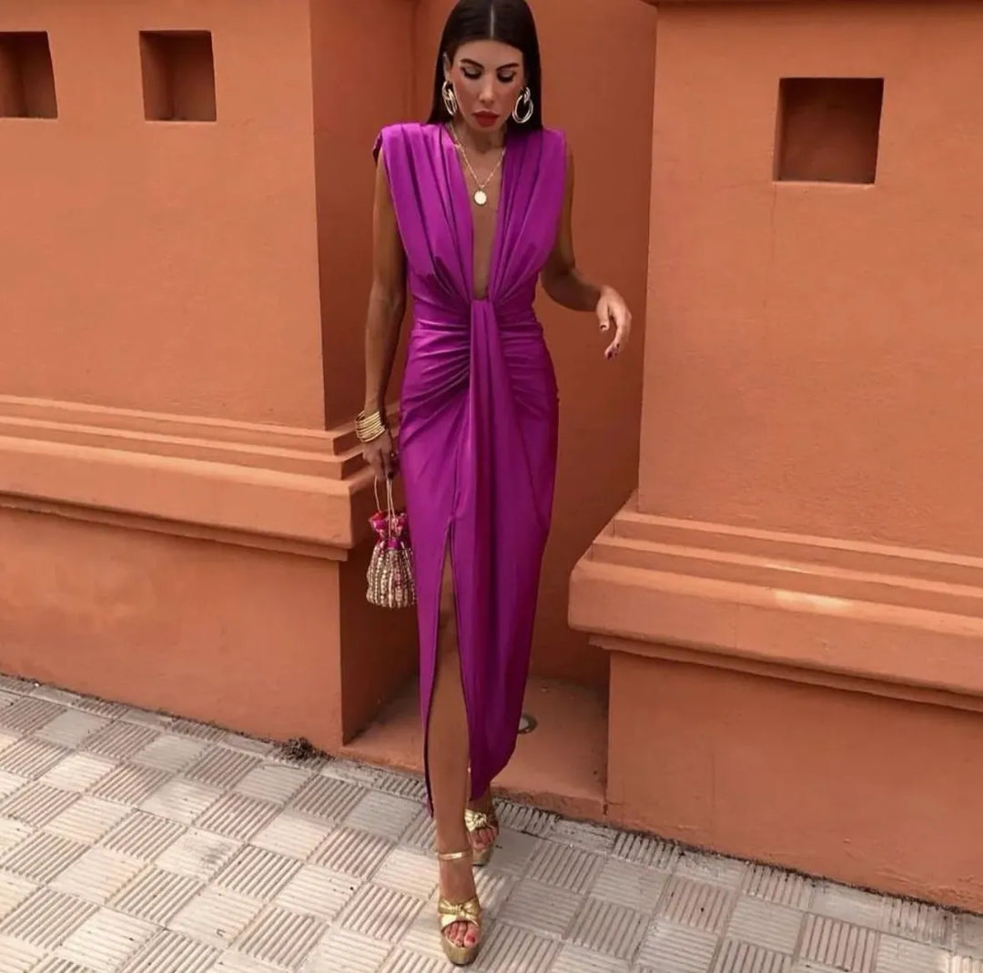 Amelia™ | Soft Pleated Midi Dress