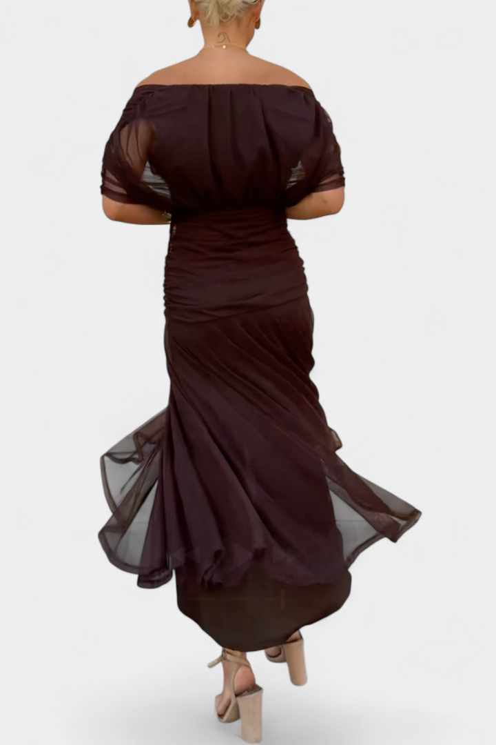 ABIGAIL | LONG FLORAL V-NECK DRESS