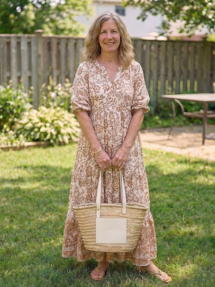 Clara – Robe midi fluide fleurie