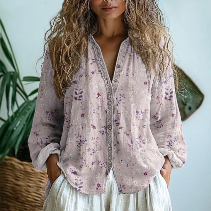 Wena | Women's Long Sleeve Button-Down Blouse