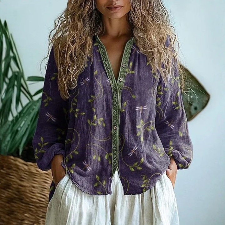 Wena | Women's Long Sleeve Button-Down Blouse