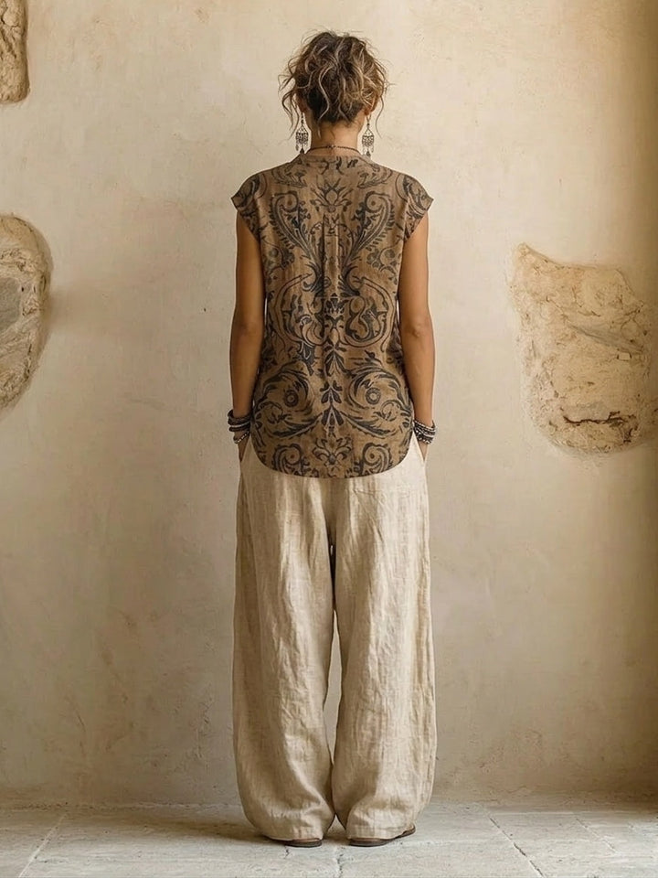 Elara | Three-piece Linen Set