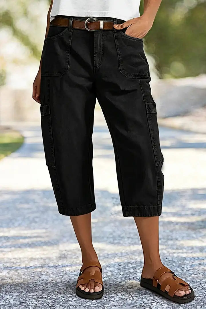 Dawn | Casual Cargo Capri Pants