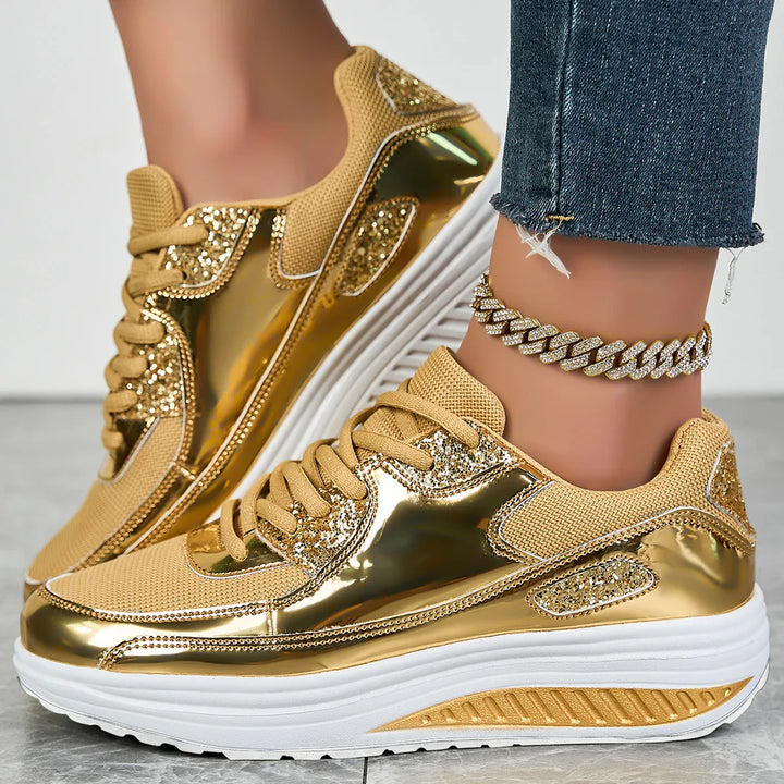 Aurelia | Women's Rhinestone Platform Sneakers