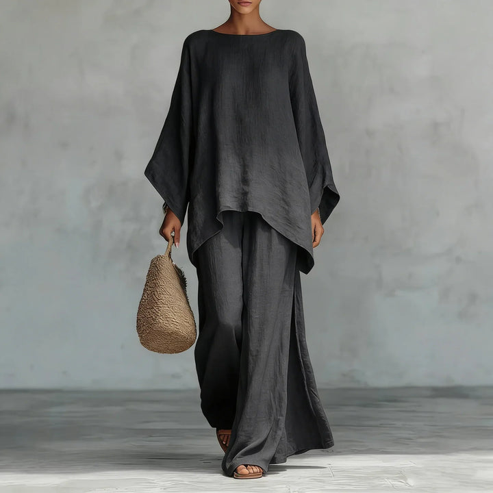 Beatrice | Women's Oversized Round Neck Wide Leg Set