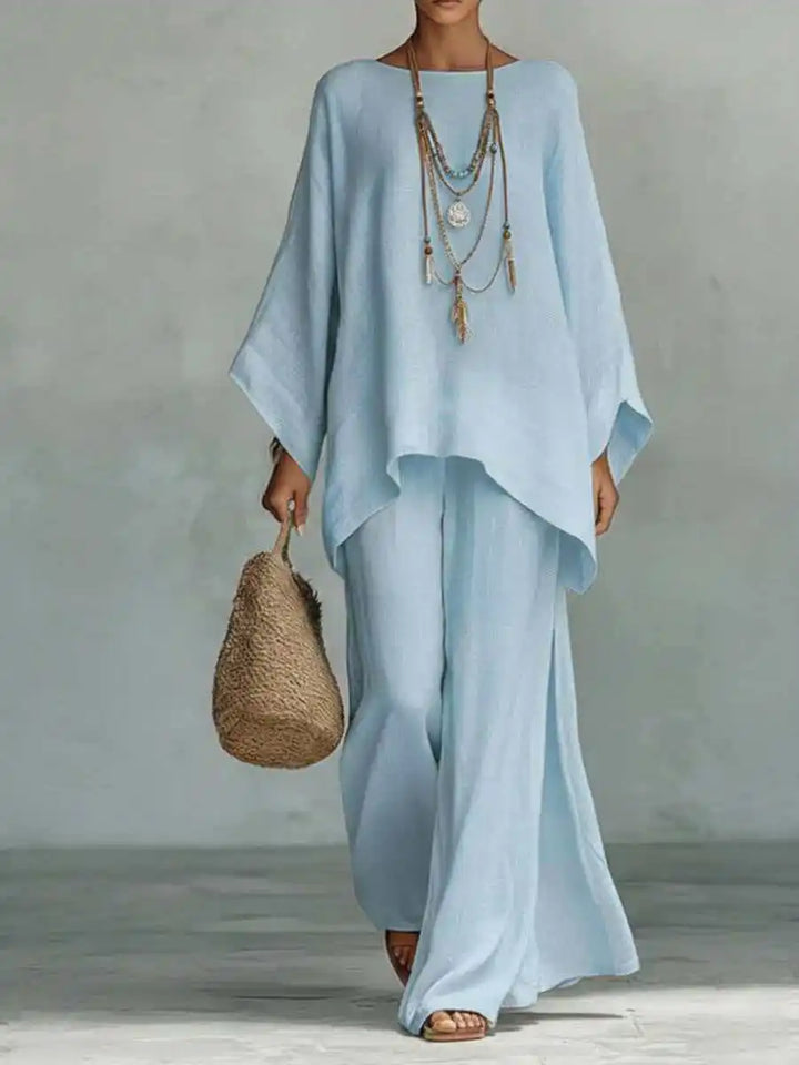 Beatrice | Women's Oversized Round Neck Wide Leg Set