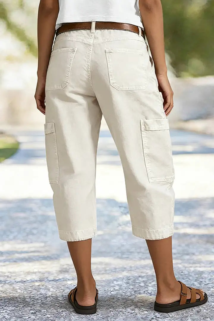 Dawn | Casual Cargo Capri Pants