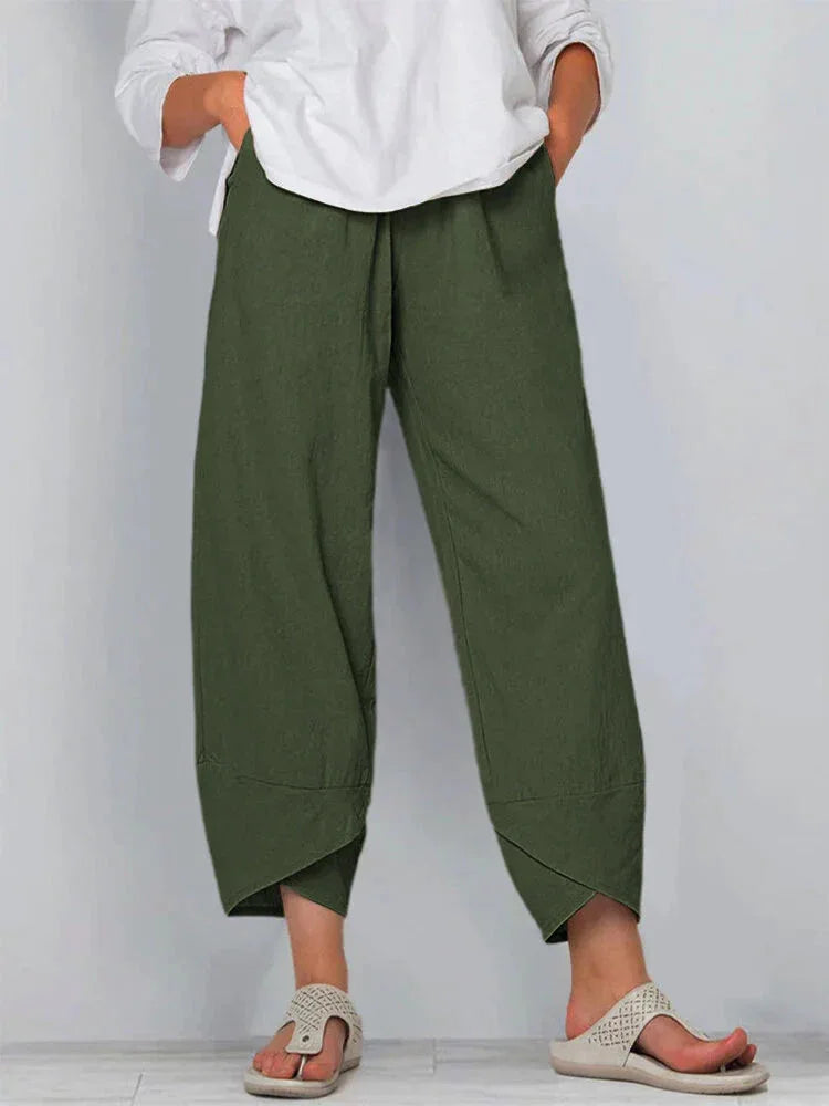 Giulia | Wide-Leg Linen & Cotton Pants