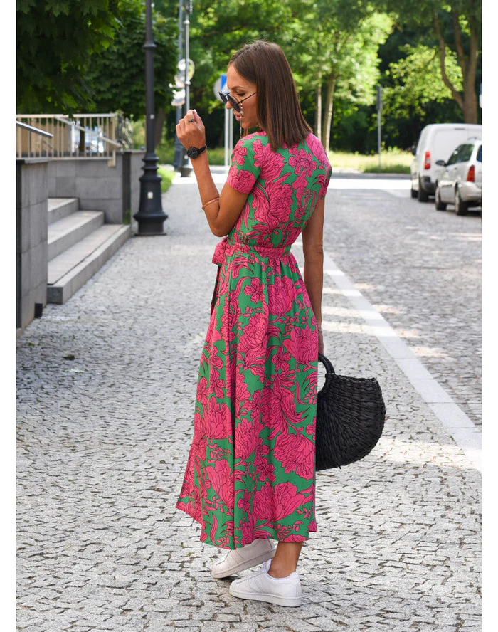 Maxi | Women's Dress with Short Sleeves