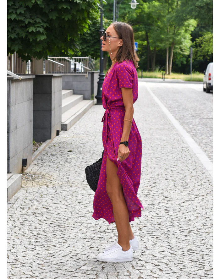 Maxi | Women's Dress with Short Sleeves