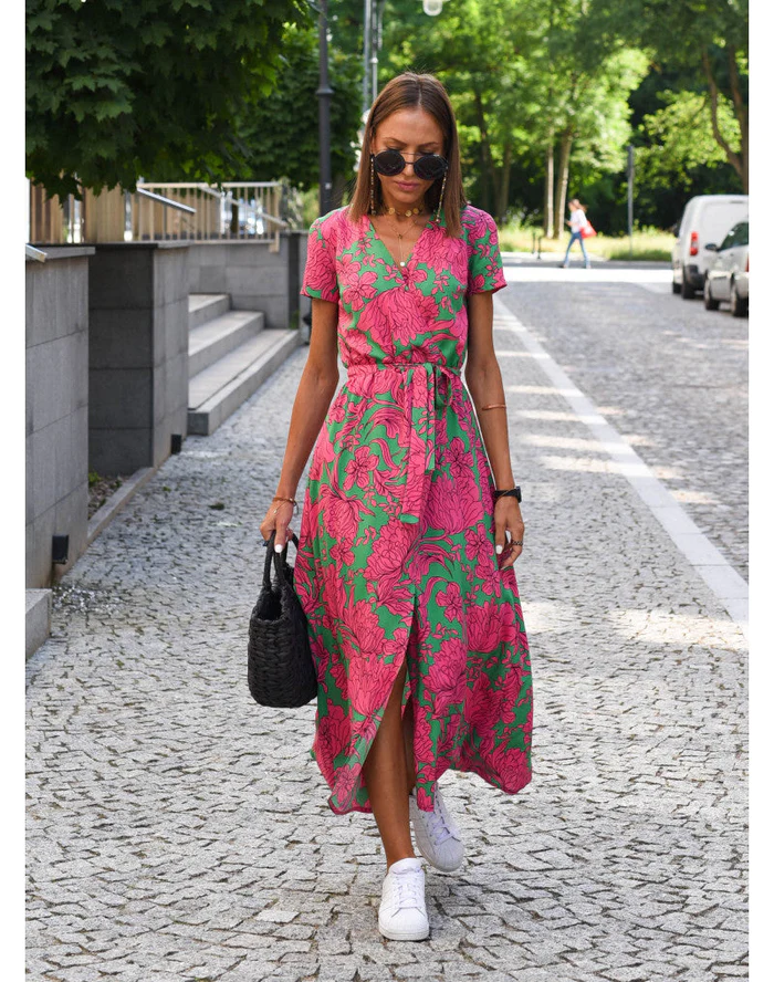 Maxi | Women's Dress with Short Sleeves