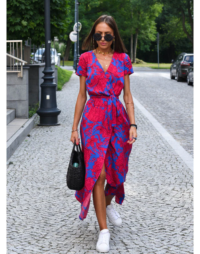 Maxi | Women's Dress with Short Sleeves