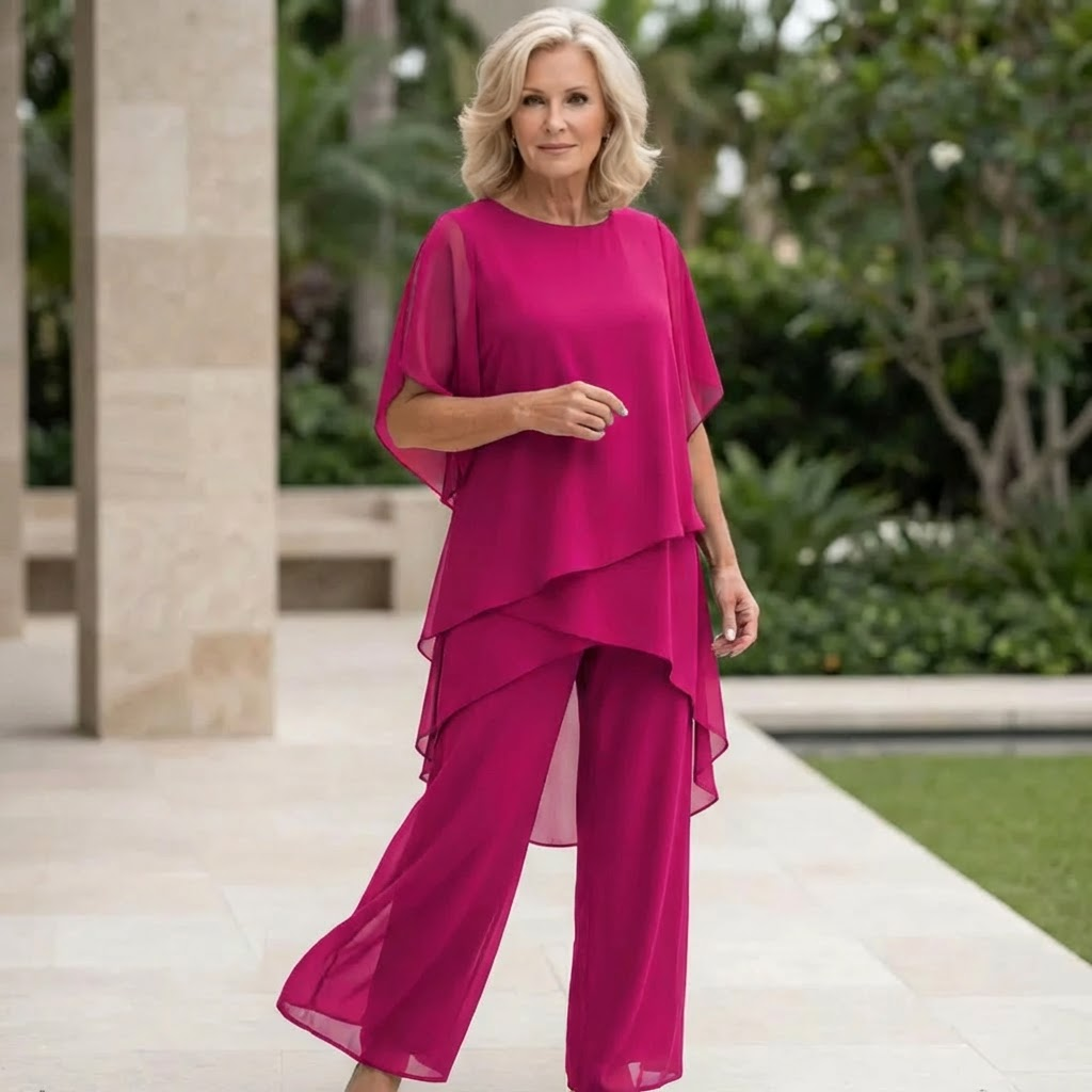CONSTANCE | ELEGANT CHIFFON TWO-PIECE SET