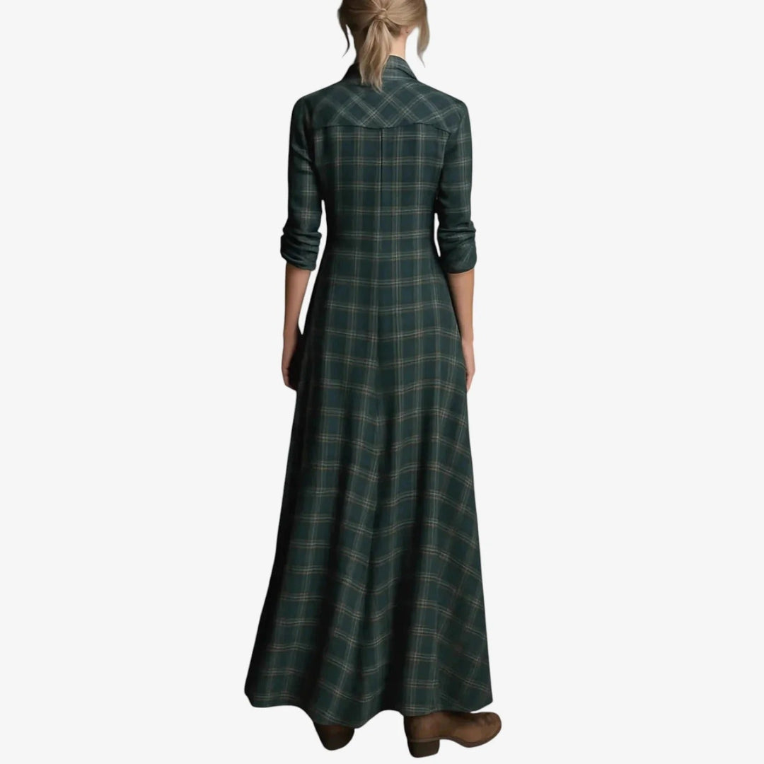 Hattie - Robe Maxi à Carreaux