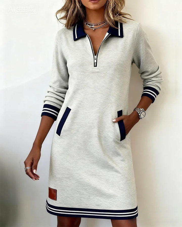Halina - Élégante Robe Automnale