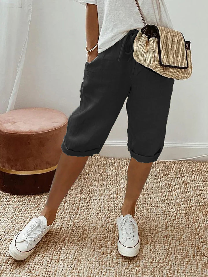 Ophelia – Relaxed Linen Drawstring Shorts