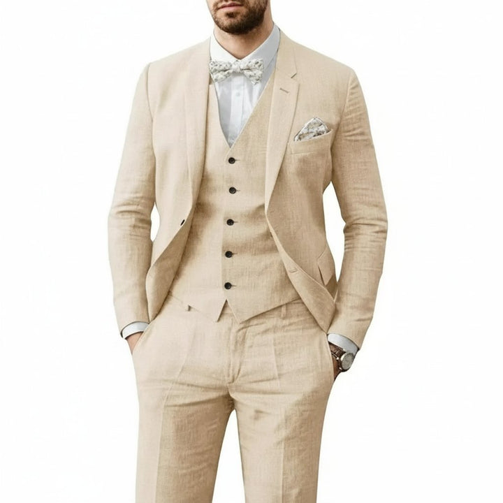 Mason | Men's 3-Piece Linen Suit Tailored Fit Wedding
